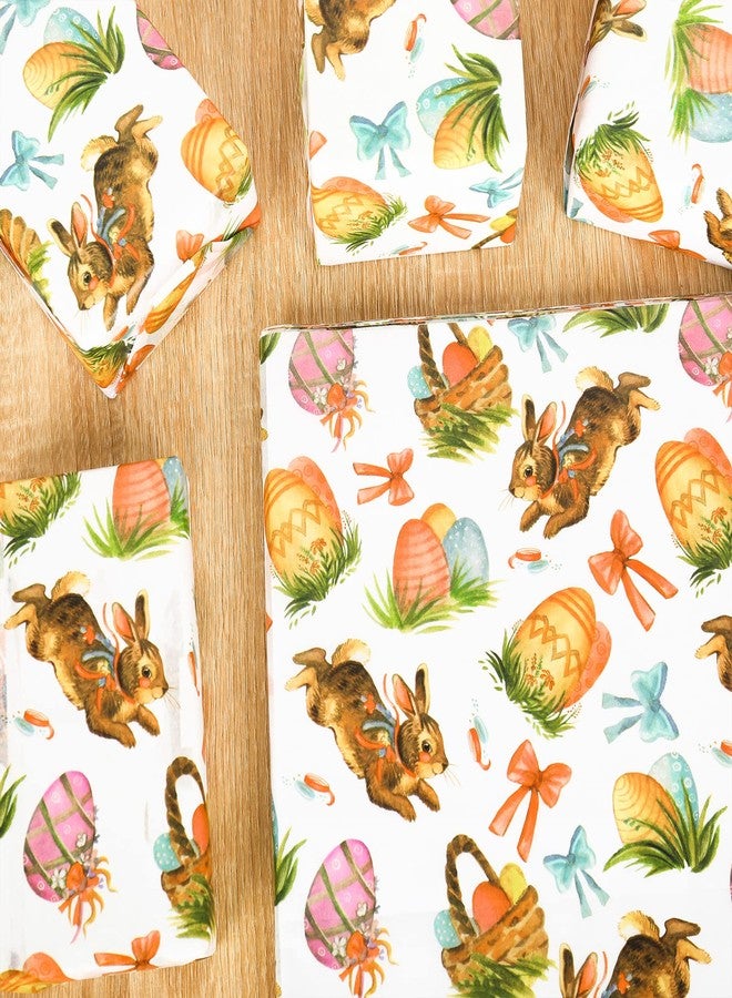 Whaline Easter Tissue Paper Watercolor Easter Bunny Egg Wrapping Paper Gift Wrapping Tissue Paper Holiday Art Paper Crafts for Easter Home DIY Gift Bags Party Favor Decor, 14 x 20 Inch, 100 Sheet - Image 3